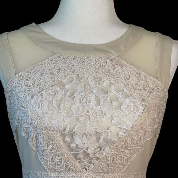 Gianni Bini Champagne Tulle Mini dress in Size Medium - Picture 4 of 15